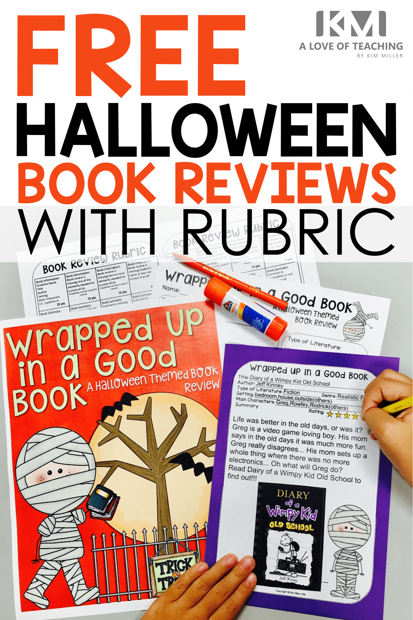 Free Halloween Writing Activity with Rubric