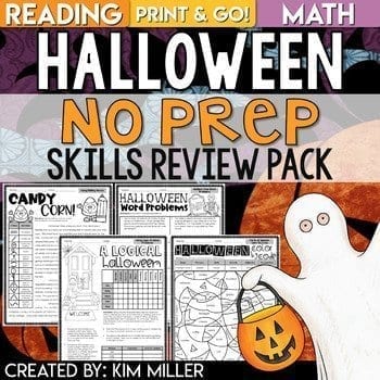 Halloween No Prep Skills Review PAck