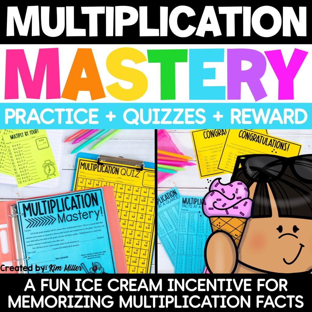 Multiplication Mastery Ice Cream Incentive