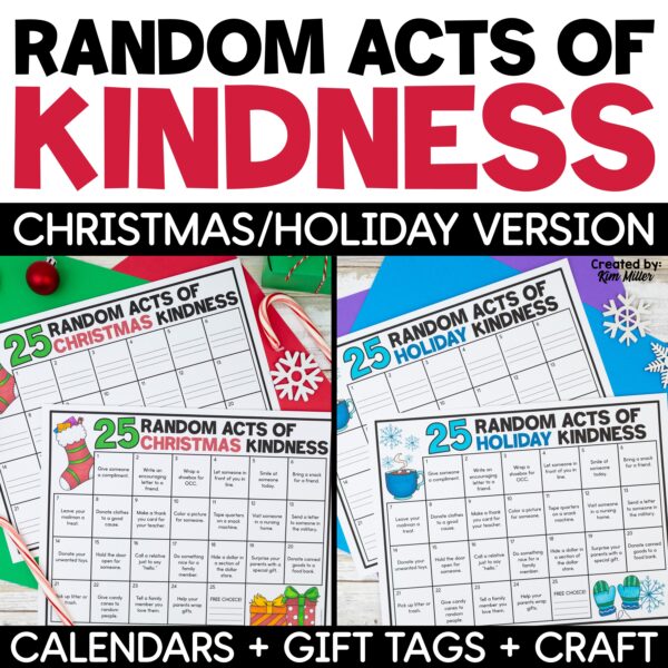 Christmas Activities Random Acts of Kindness Christmas Holiday Kindness Craft
