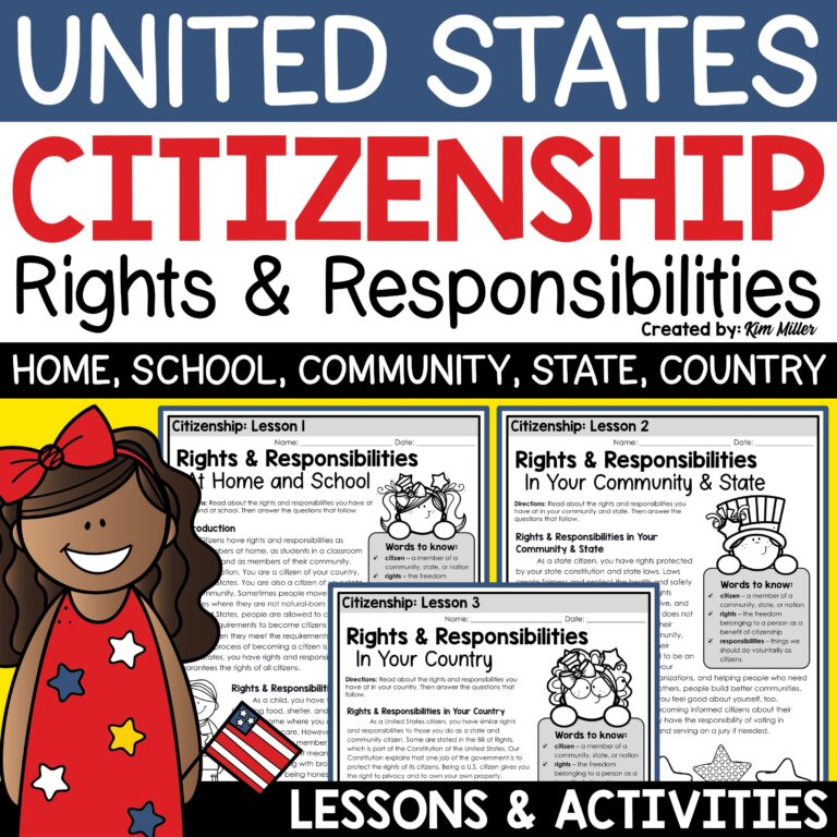 Citizenship Good Citizen Activities for 3rd 4th 5th Grade