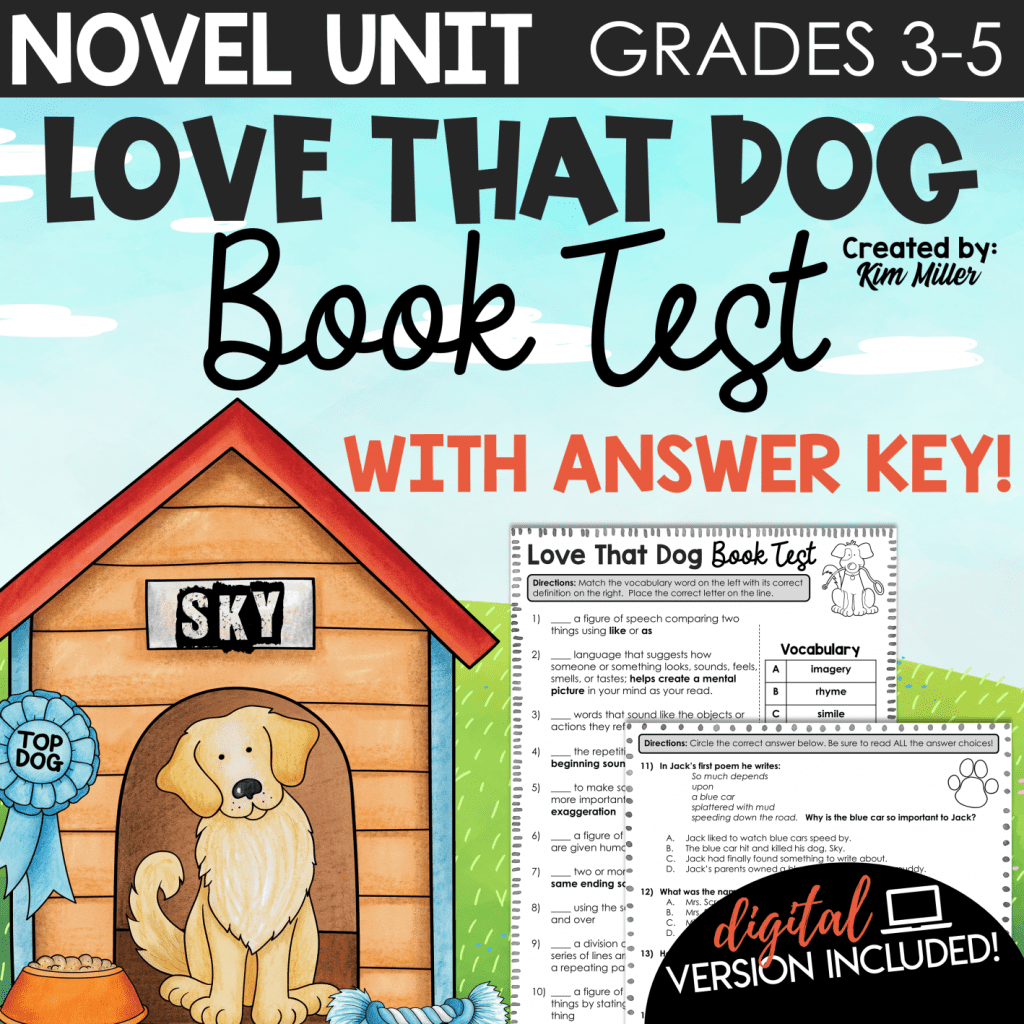 Love That Dog Book Test