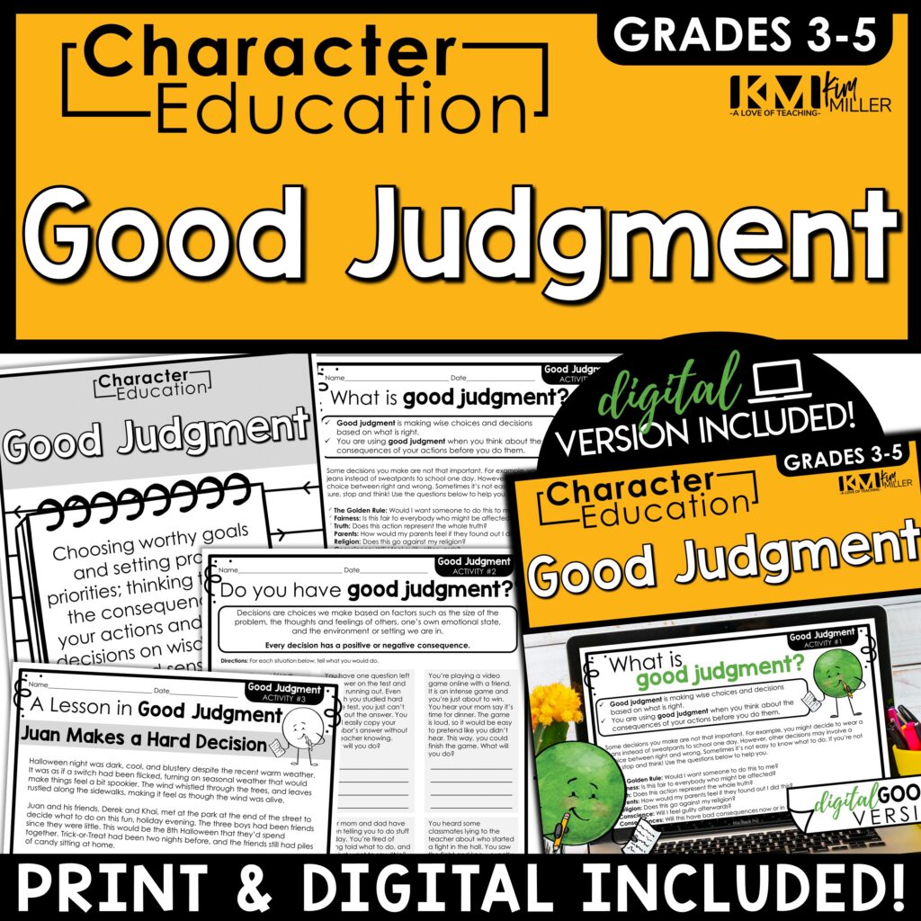 Character Education Good Judgment