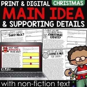 Christmas Main Idea with Non Fiction Text