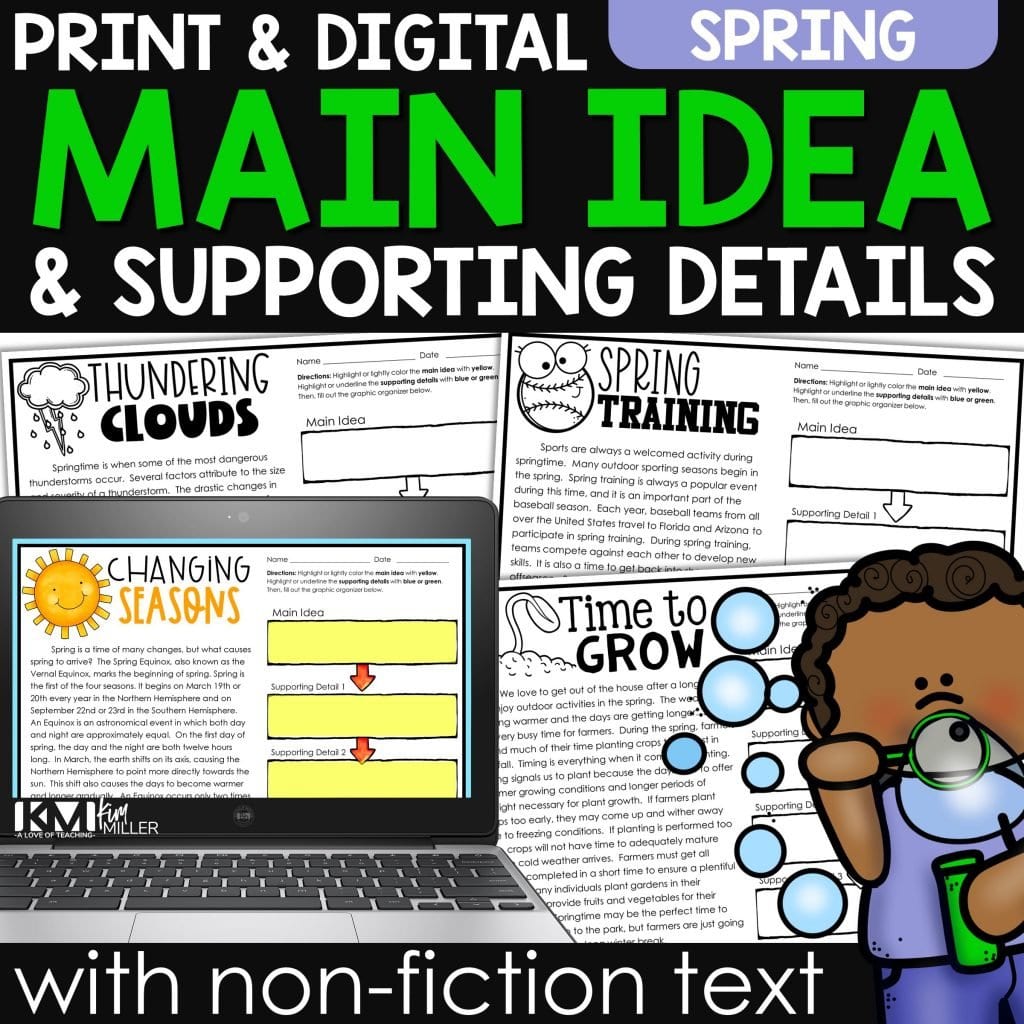 Spring Main Idea with Non Fiction Text
