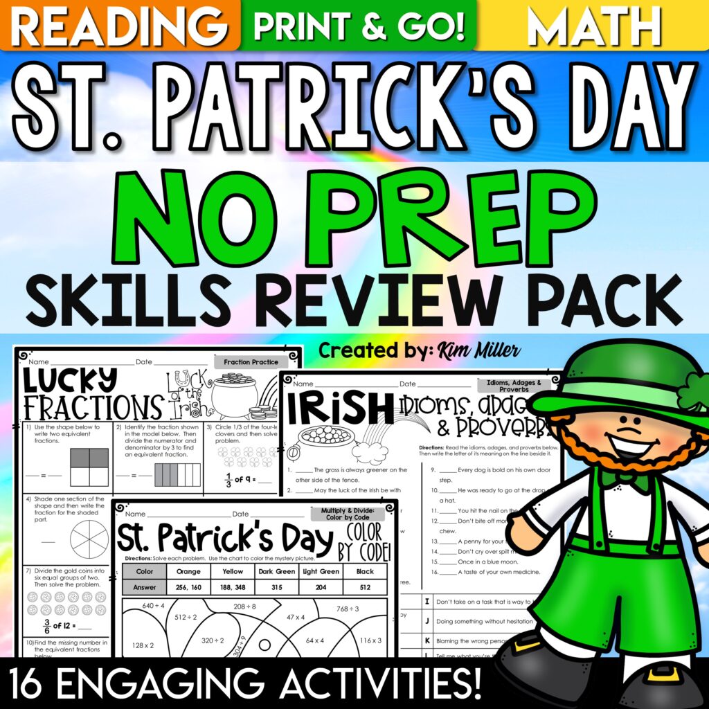 St. Patrick's Day Activities No Prep Packet