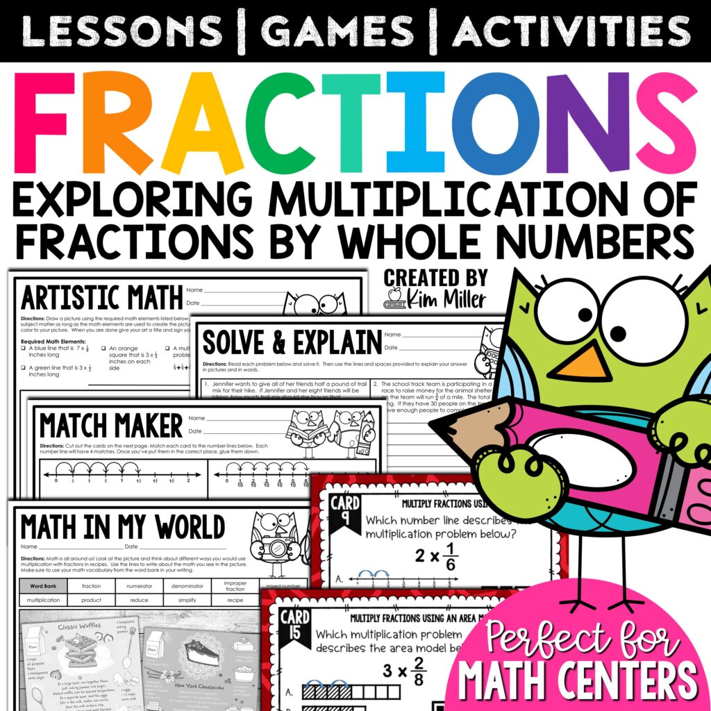 Multiplying Fractions Activities 4th Grade