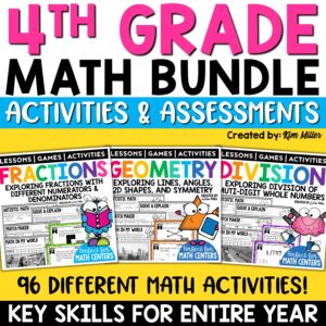 4th Grade Math Review Packets | Activities, Games, Worksheets, Test Prep Bundle