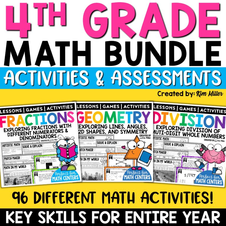 4th Grade Math Review Activities Assessments