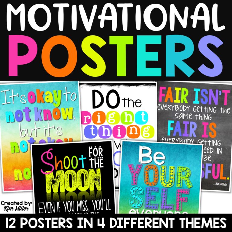 Motivational Classroom Posters Decor
