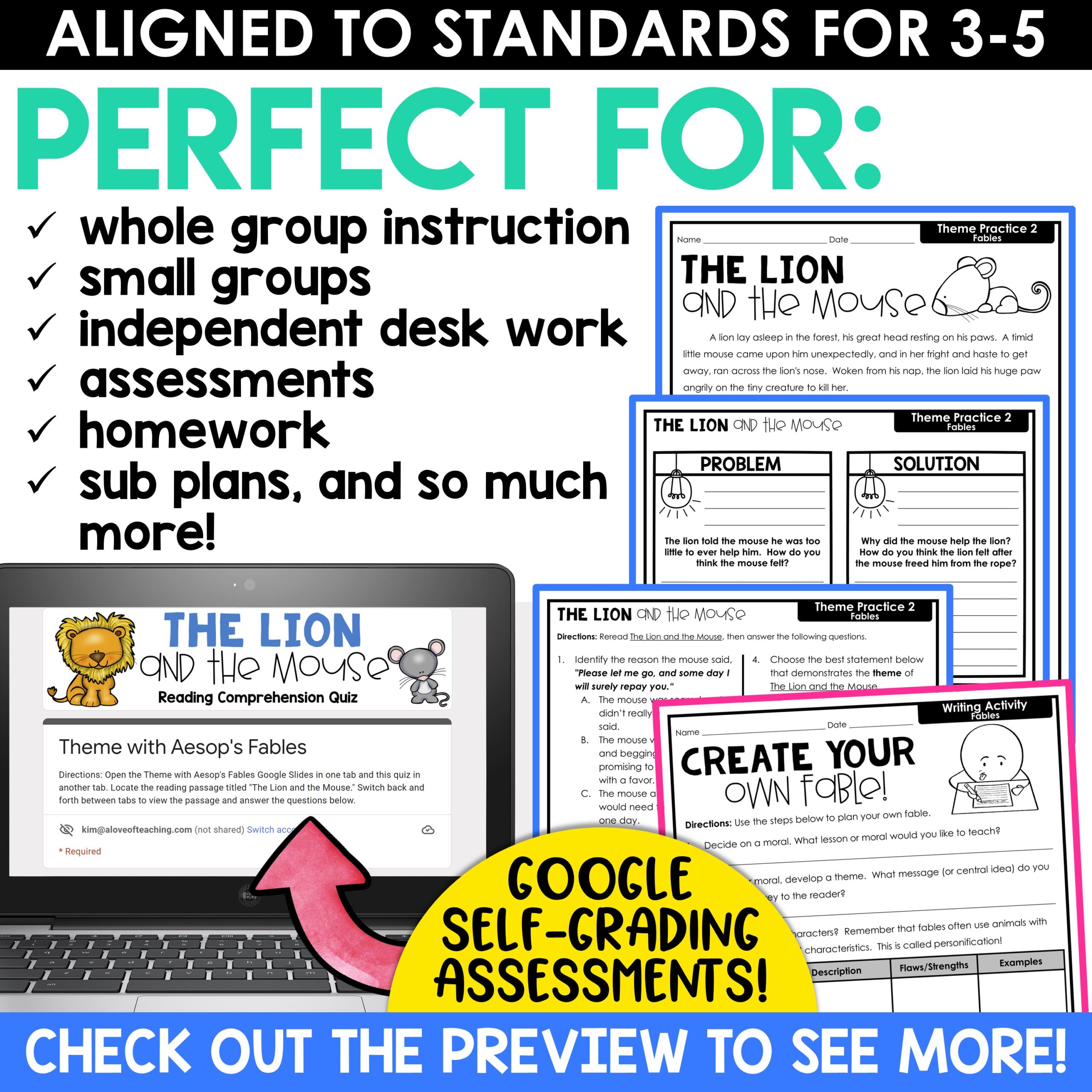 Teaching Theme with Aesop's Fables