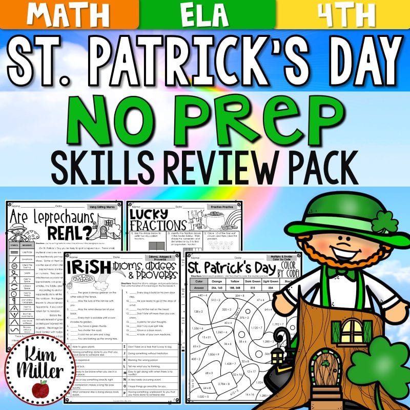 St. Patrick's Day Reading and Math No Prep Activities