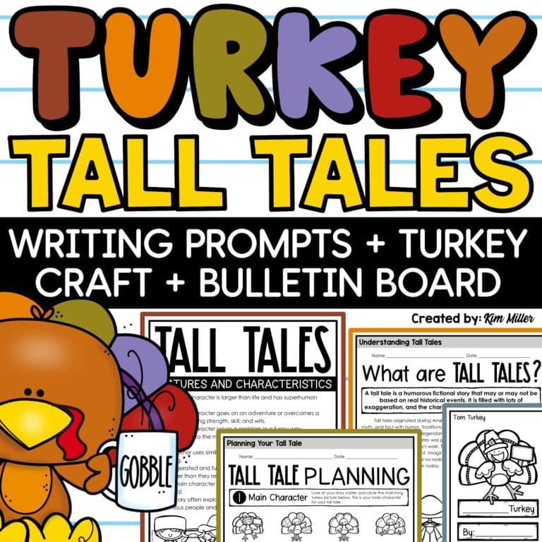 November Writing Prompts Thanksgiving Writing Activity Tall Tales Bulletin Board