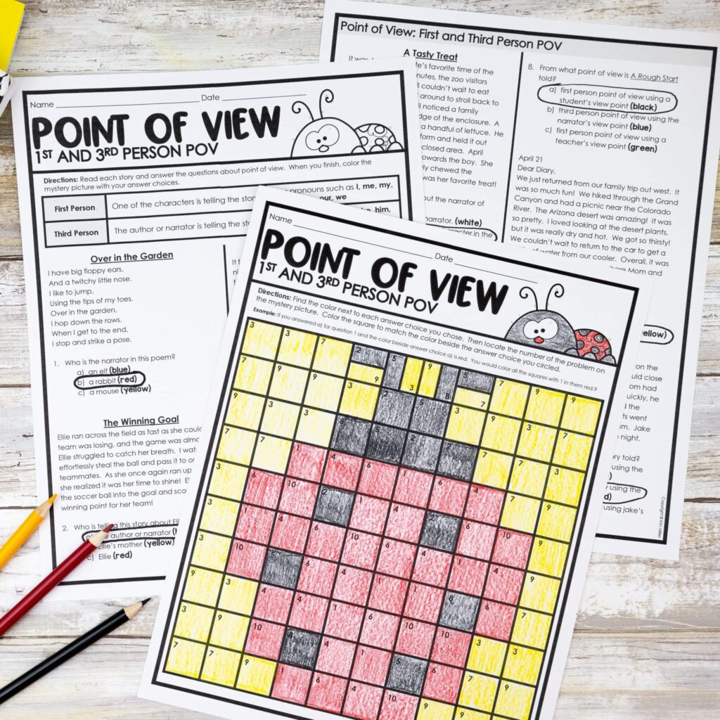 Point of view worksheets