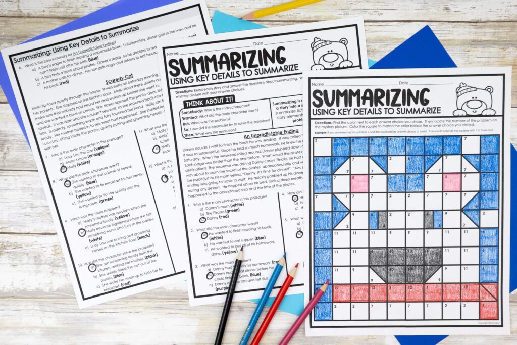 Summarizing Worksheets