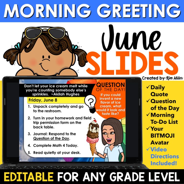 June Morning Meeting Daily Agenda Slides