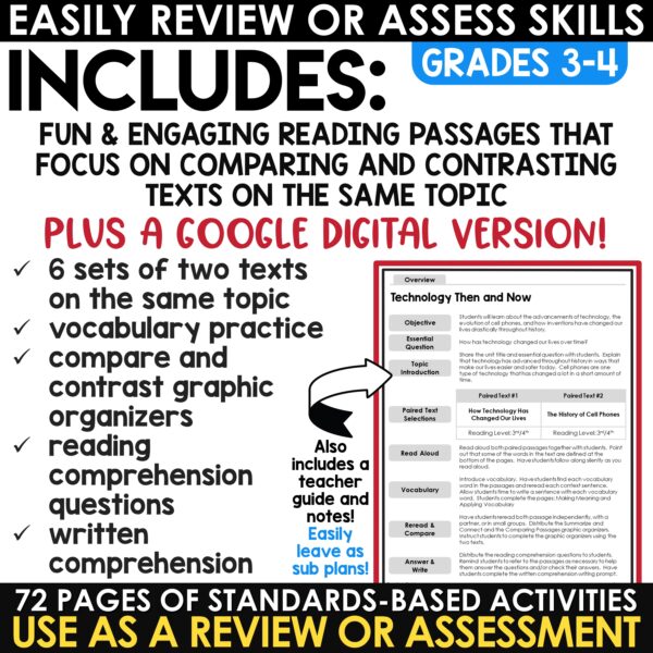 Reading Paired Passages Bundle 3-4