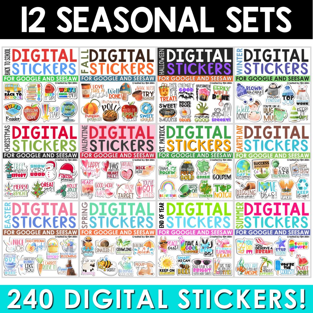 Digital Stickers Holiday Seasonal Bundle