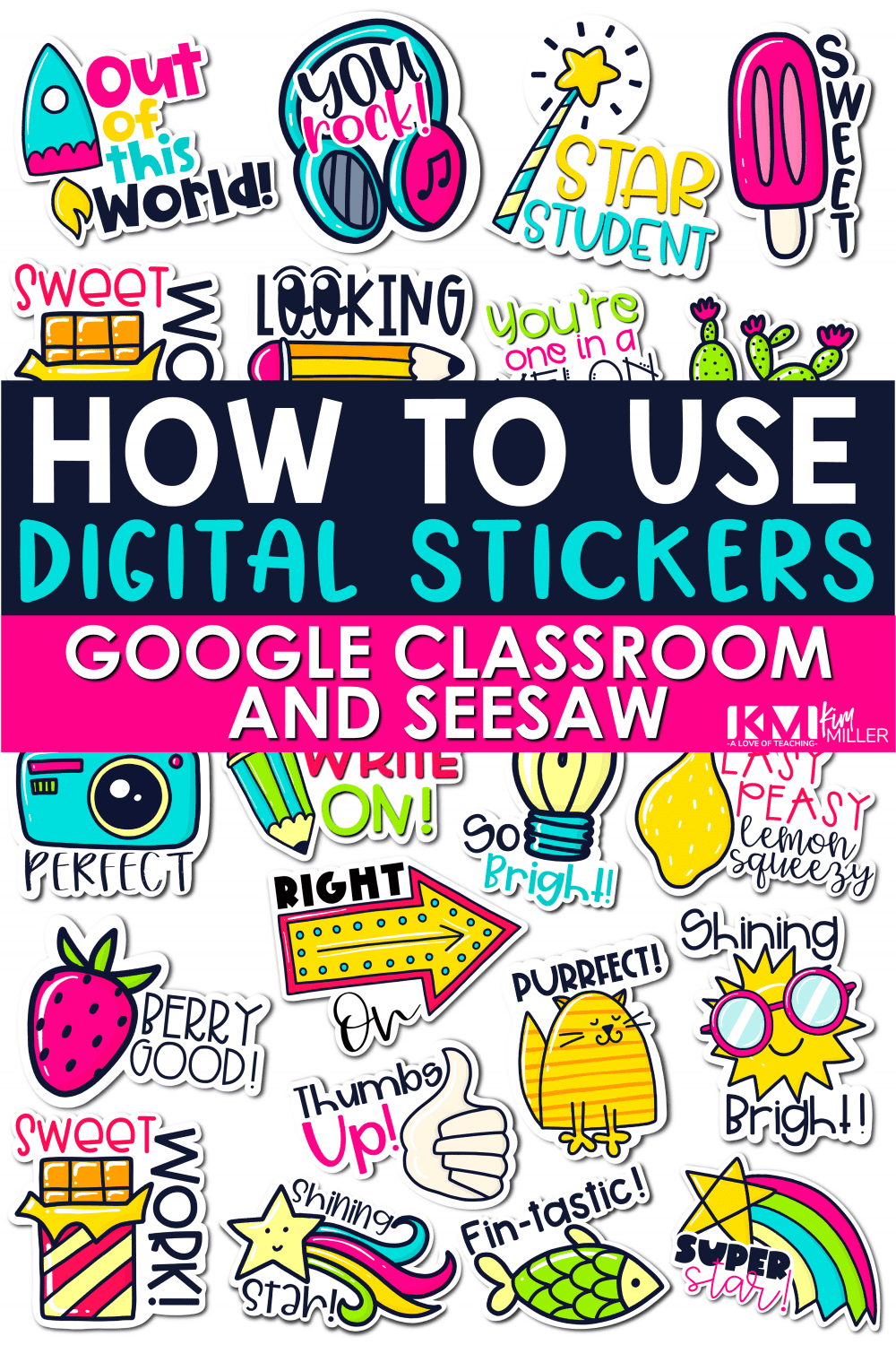How to Use Digital Stickers for Google Classroom and SeeSaw
