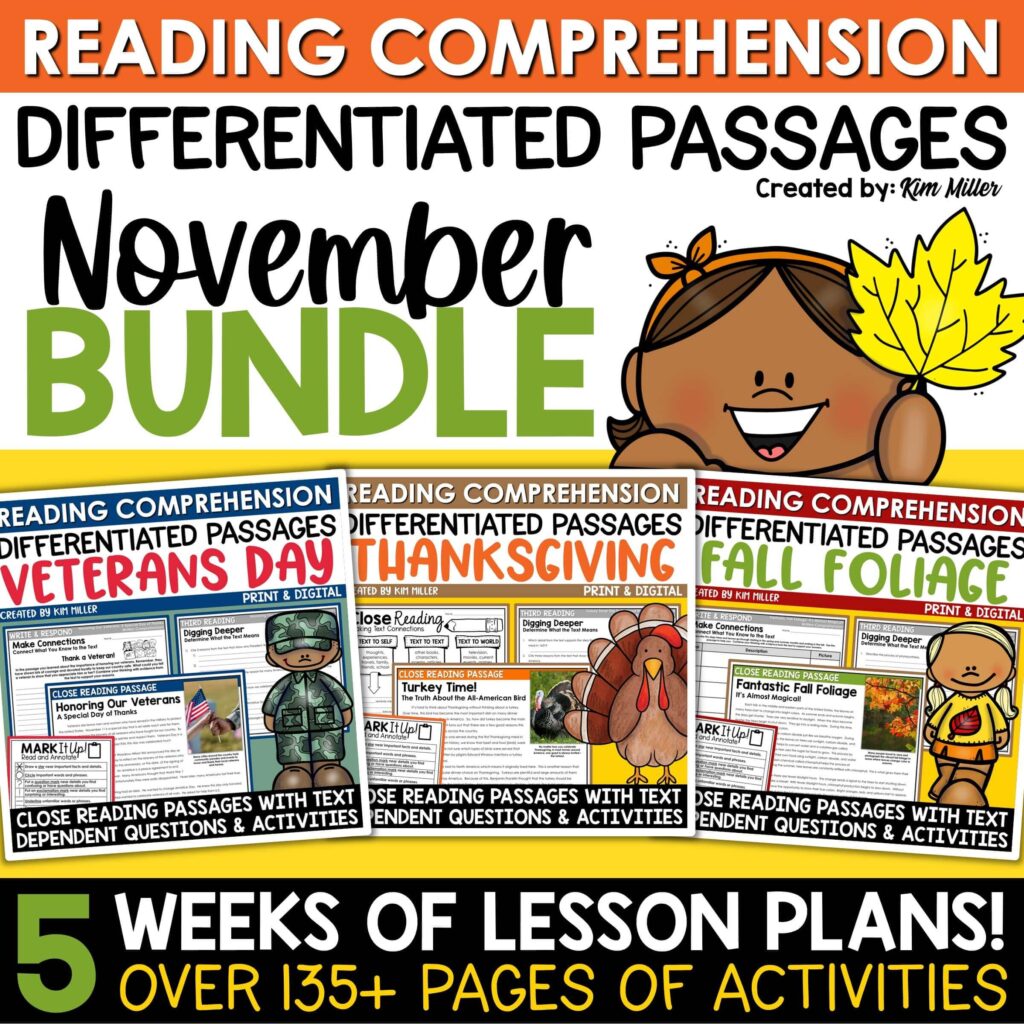 November Close Reading Bundle