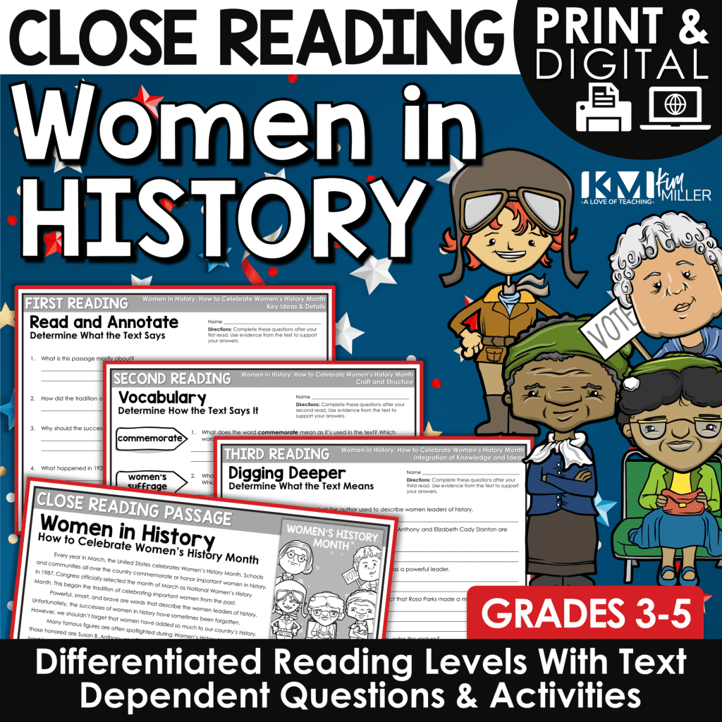 Women in History Close Reading