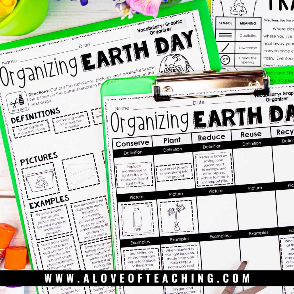 Engage your students with the EArth Day holiday and get them reviewing math and reading skills too