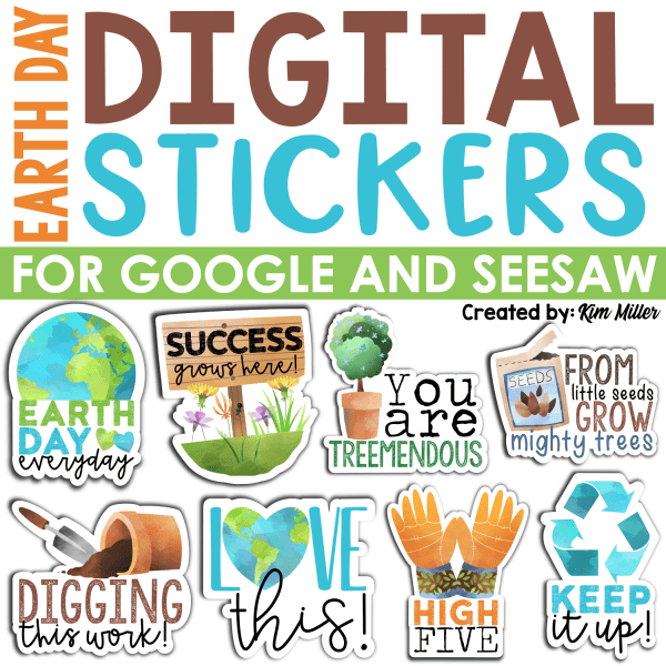 Earth Day Digital Stickers