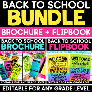 Welcome Back to School EDITABLE Letter Brochure Flipbook Meet the Teacher BUNDLE