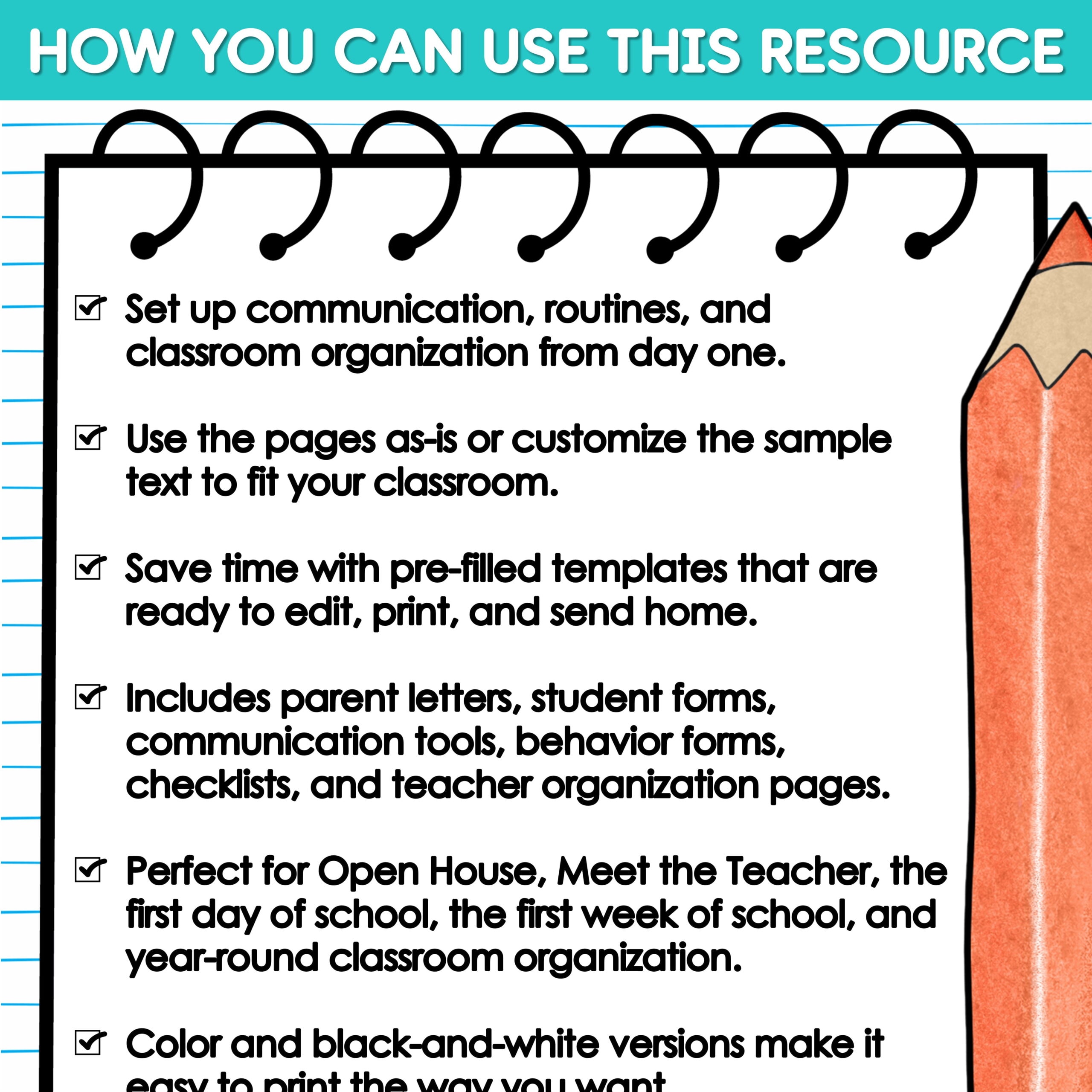Welcome Back to School Letters and Forms Meet the Teacher Template EDITABLE - Image 14