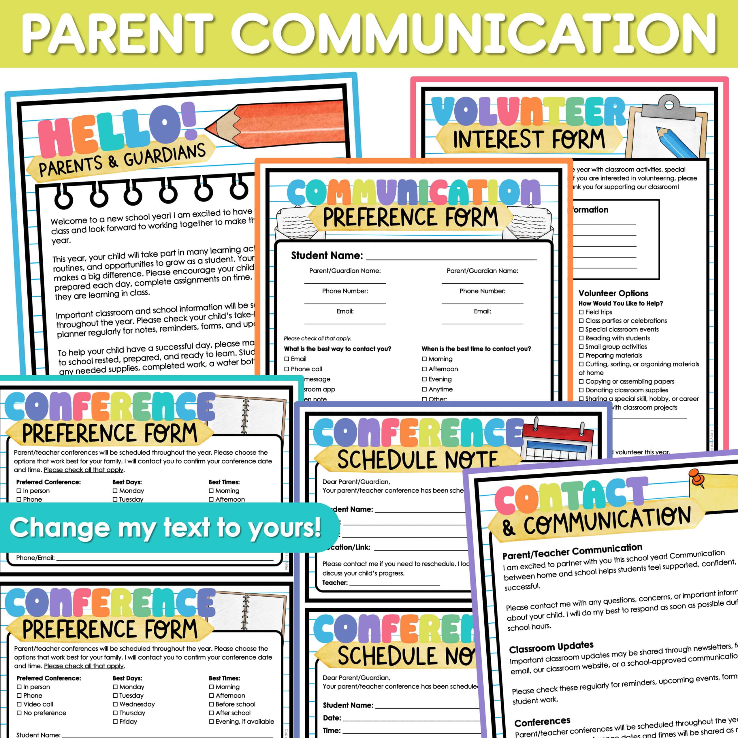 Welcome Back to School Letters and Forms Meet the Teacher Template EDITABLE - Image 7