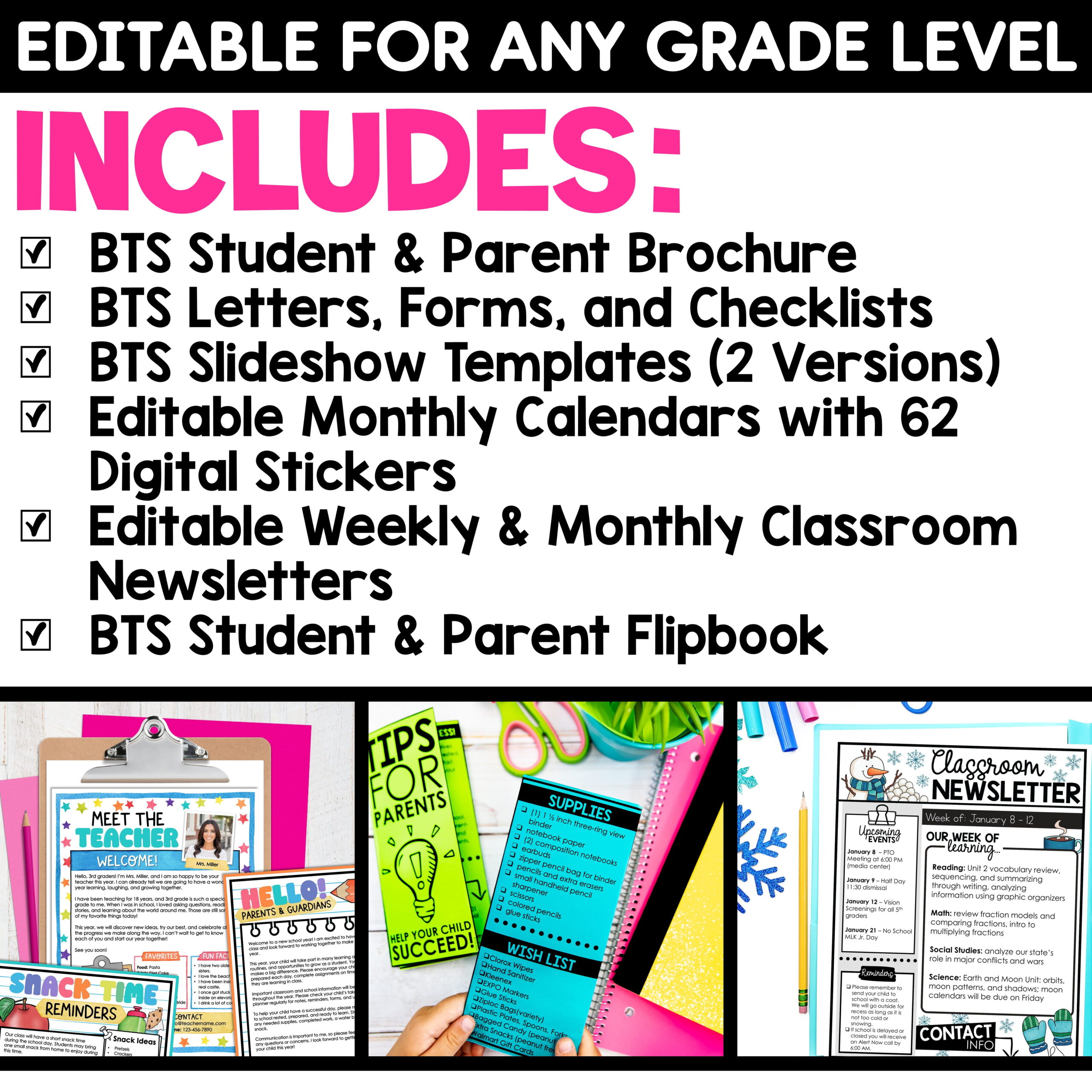 Welcome Back to School Letters Forms Slides Meet the Teacher EDITABLE Bundle - Image 2