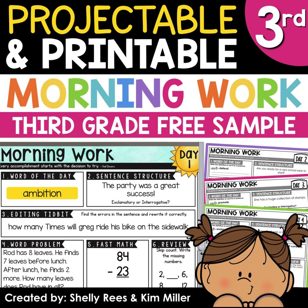 morning work for upper elementary