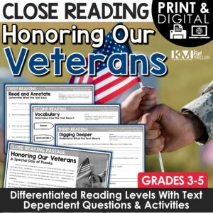 Veterans Day Close Reading