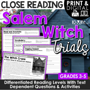 Salem Witch Trials Close Reading