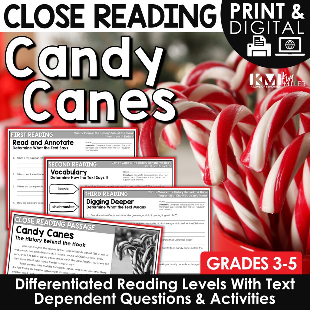 Candy Canes Close Reading