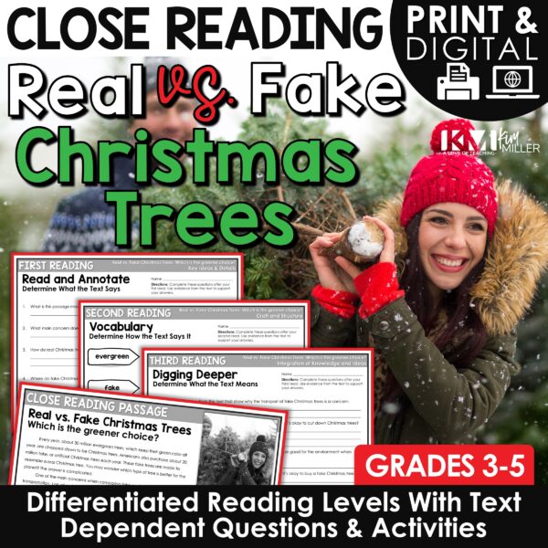Real versus Fake Christmas Trees Close Reading