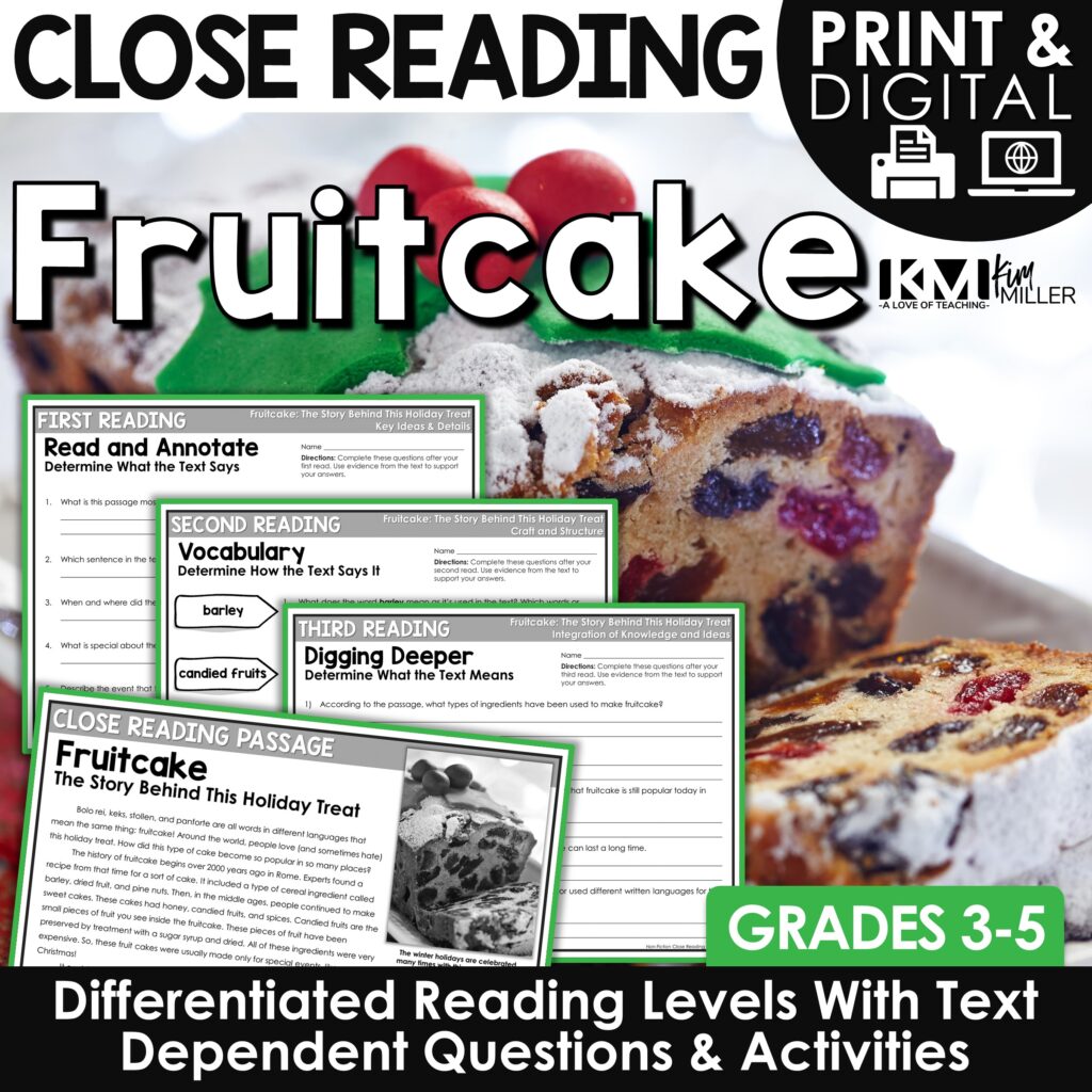 Fruitcake Close Reading