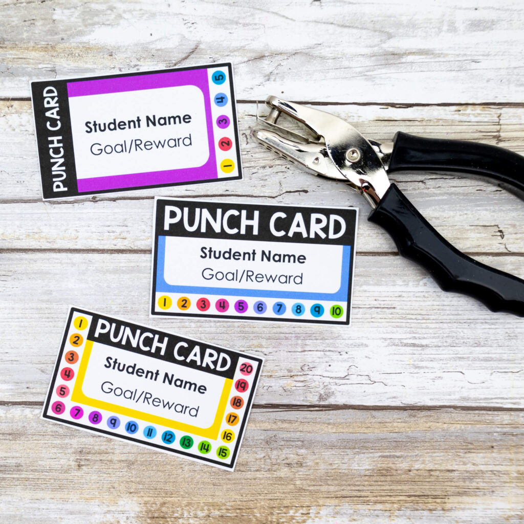 Punch Cards Classroom Reward System | A Back To School Tip for Teachers