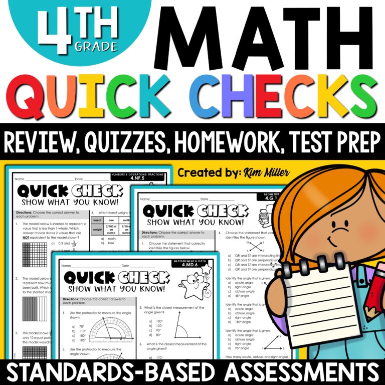 4th Grade Math Assessments and Test Prep