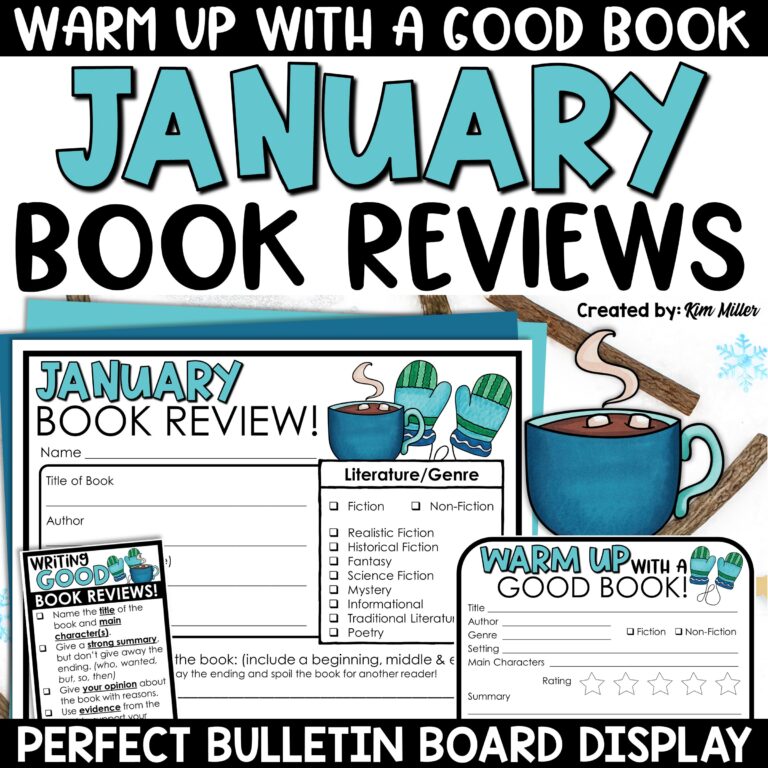January Bulletin Board and Writing Book Reviews Activity