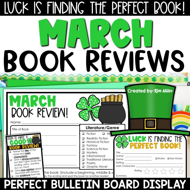March Book Reviews Book Report Template