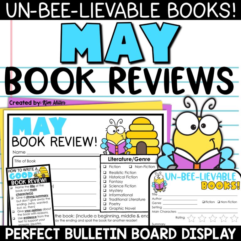 Spring Bulletin Board May Writing Prompts Activities Book Report Template