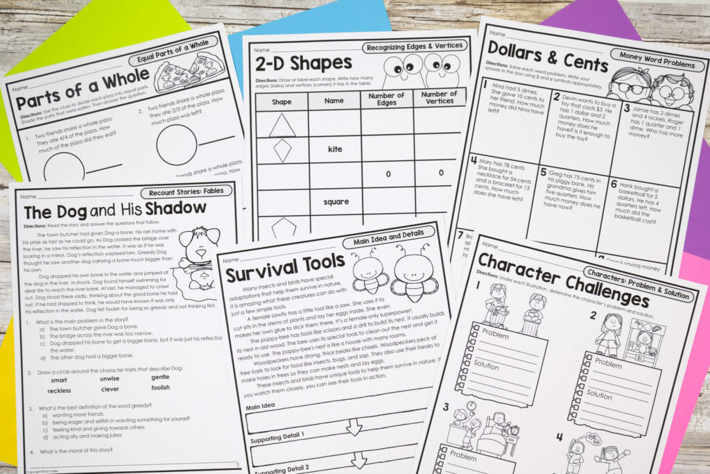 First Week of School Activities for Upper Elementary: Back to School Review Packet 3rd Grade