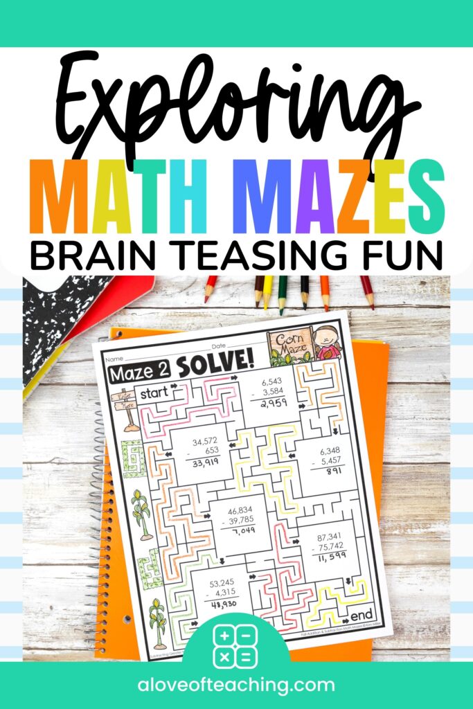 Fall Math Mazes for Upper Elementary