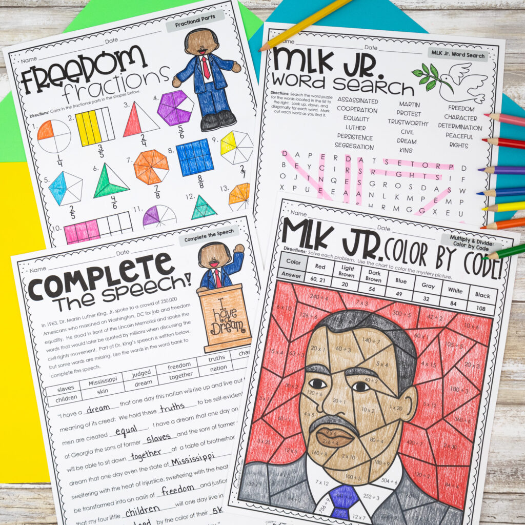 MLK Day activities for upper elementary