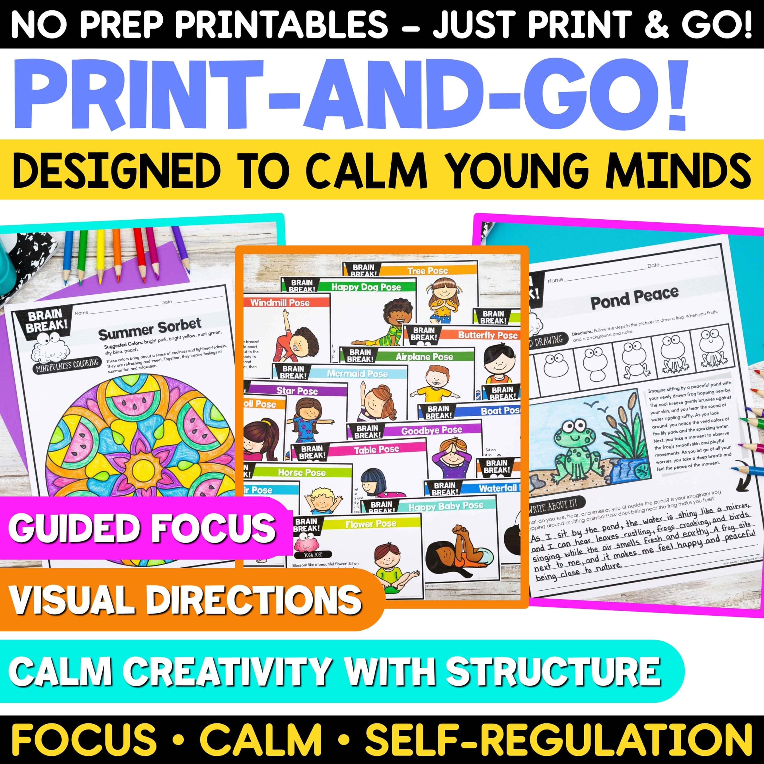 Brain Breaks Bundle: Mindfulness, Self Regulation & Calm Down Corner Activities - Image 4