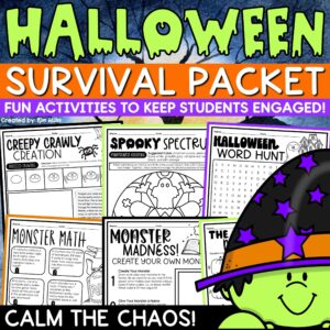 Halloween Worksheets Math and Reading Fun Activities Halloween Party for 4th 5th Grade