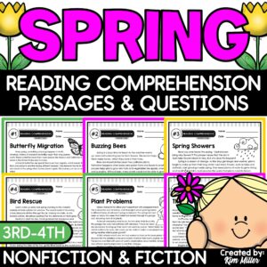 Spring Reading Comprehension Passages and Questions Spring Reading Activities