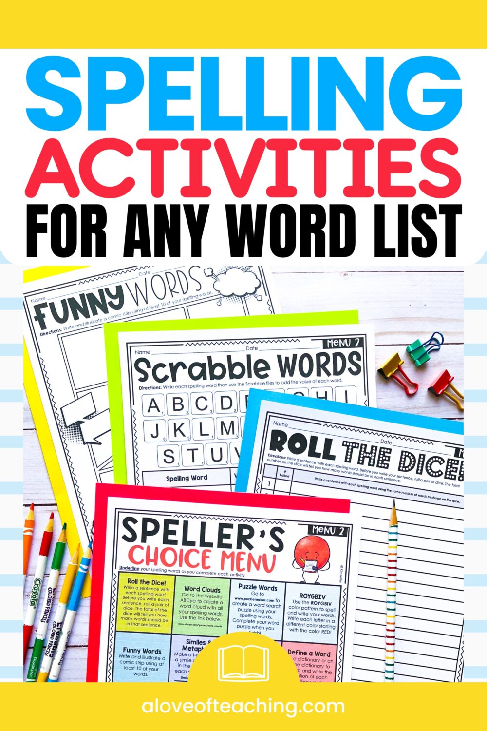 Spelling Activities for Any Word List