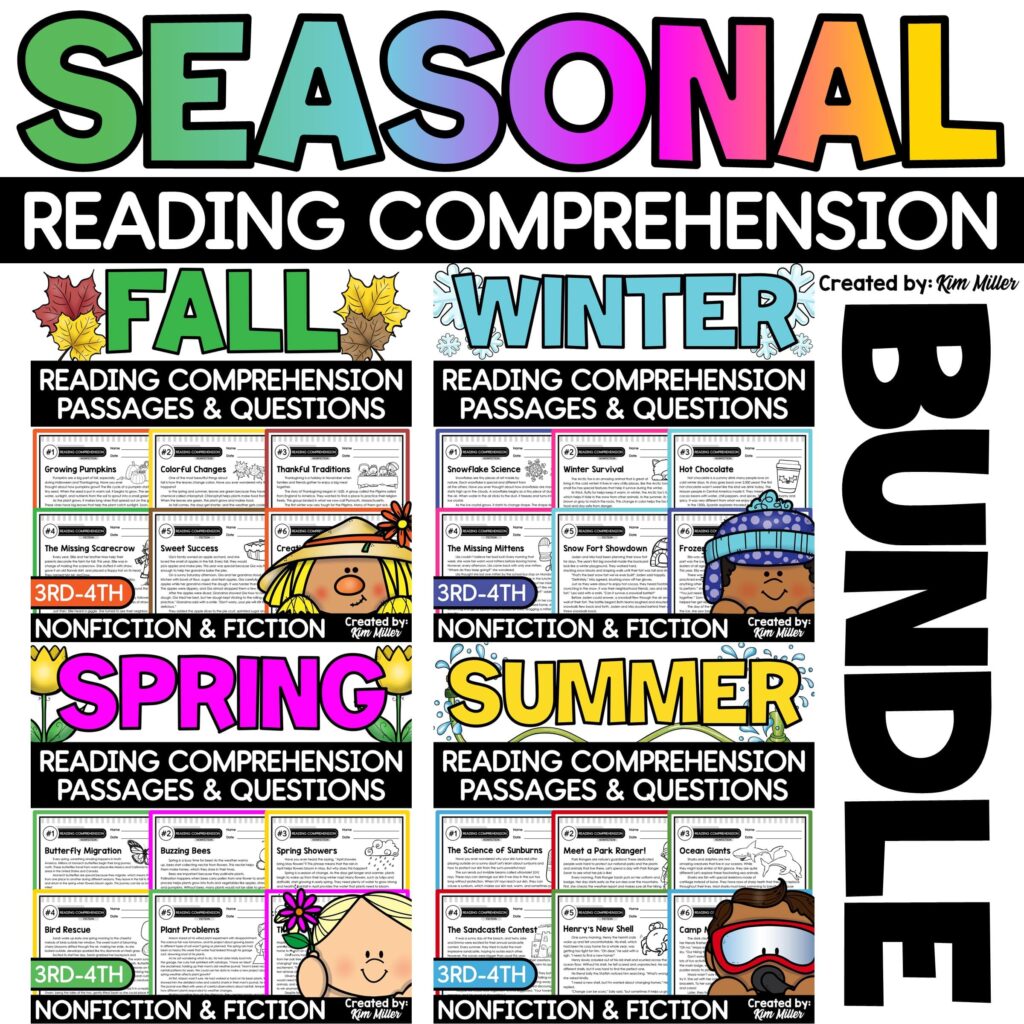 Seasonal Reading Comprehension Passages Bundle